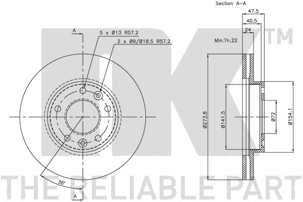 NK 203506 Bremsscheibe
