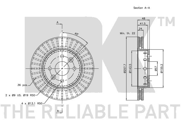 NK 203507 Bremsscheibe