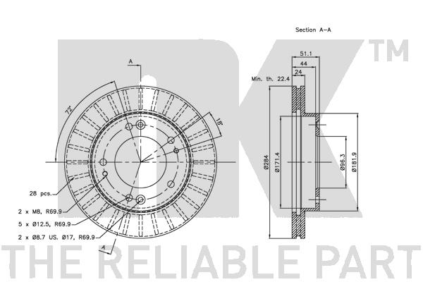 NK 203509 Bremsscheibe