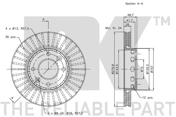 NK 203511 Bremsscheibe
