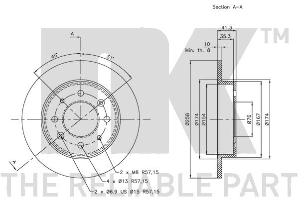 NK 203513 Bremsscheibe