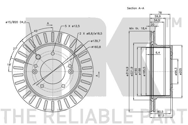 NK 203520 Bremsscheibe