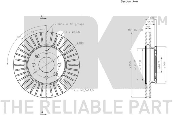 NK 203537 Bremsscheibe