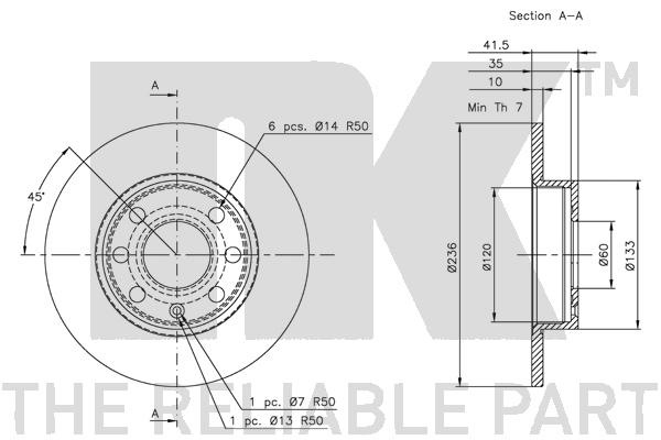 NK 203605 Bremsscheibe