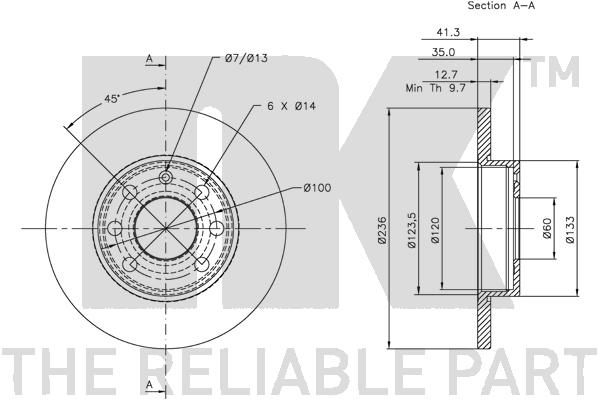 NK 203606 Bremsscheibe