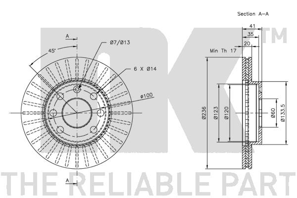 NK 203608 Bremsscheibe