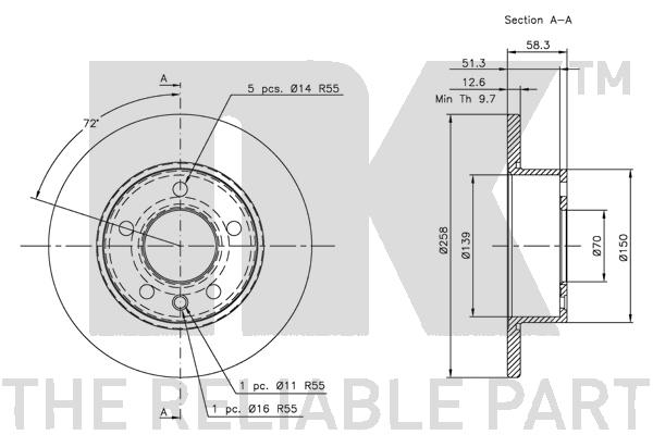 NK 203609 Bremsscheibe