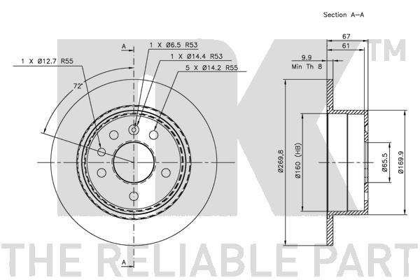 NK 203610 Bremsscheibe