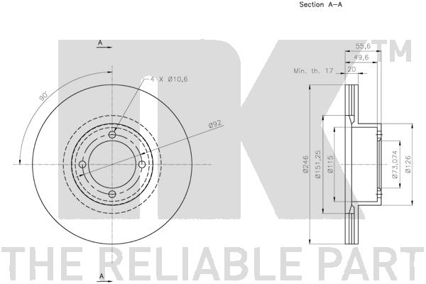 NK 203615 Bremsscheibe