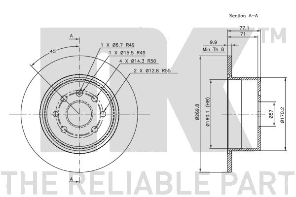 NK 203619 Bremsscheibe