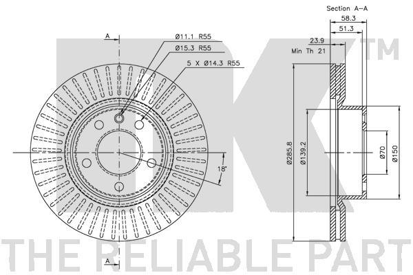 NK 203620 Bremsscheibe