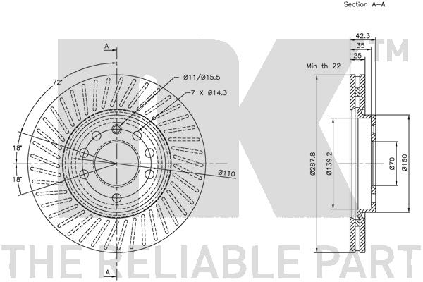 NK 203625 Bremsscheibe
