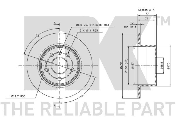 NK 203626 Bremsscheibe
