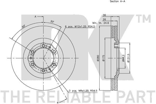 NK 203628 Bremsscheibe
