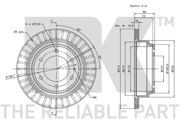NK 203635 Bremsscheibe