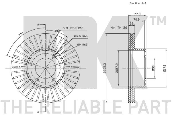 NK 203644 Bremsscheibe