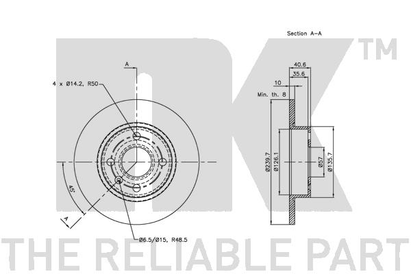 NK 203649 Bremsscheibe