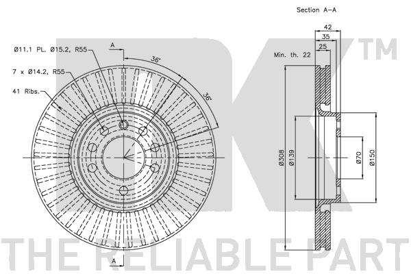 NK 203654 Bremsscheibe