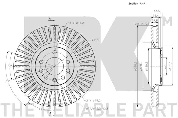 NK 203673 Bremsscheibe