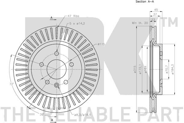 NK 203676 Bremsscheibe