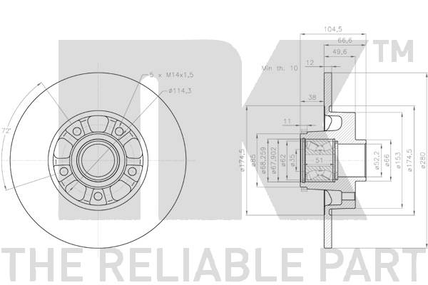 NK 313679 Bremsscheibe