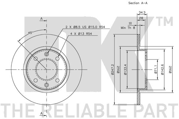NK 203716 Bremsscheibe