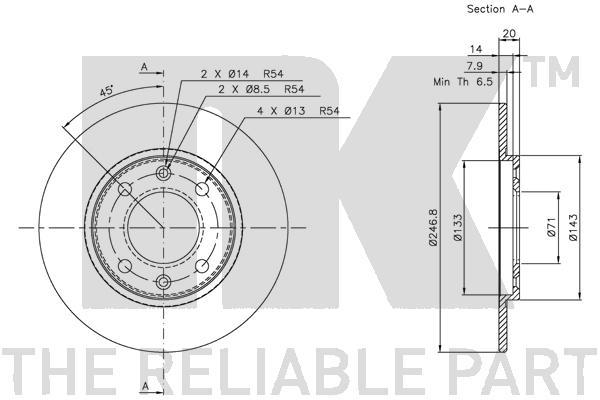 NK 203718 Bremsscheibe