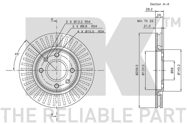 NK 203719 Bremsscheibe