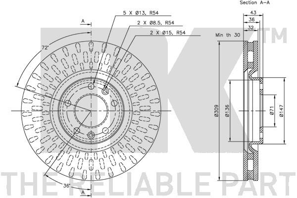 NK 203724 Bremsscheibe