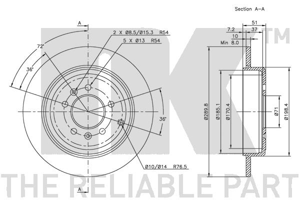 NK 203725 Bremsscheibe