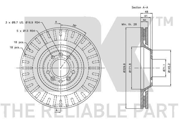 NK 203728 Bremsscheibe