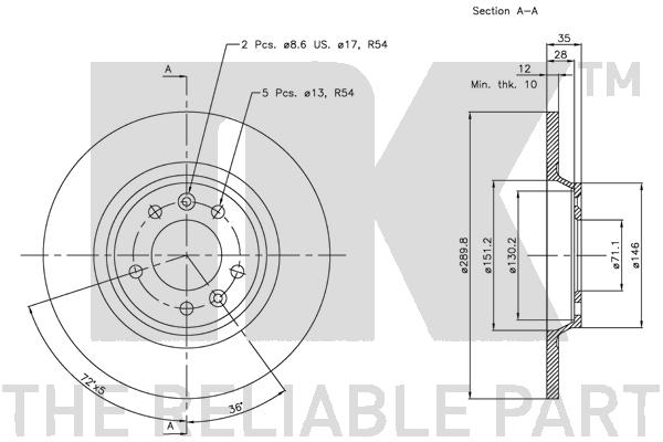 NK 203729 Bremsscheibe