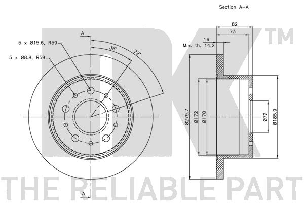 NK 203731 Bremsscheibe