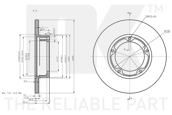 NK 203733 Bremsscheibe
