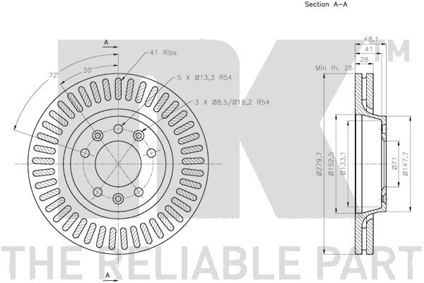 NK 203735 Bremsscheibe