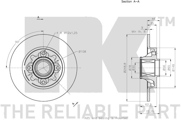 NK 203738 Bremsscheibe