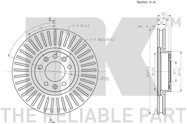 NK 203742 Bremsscheibe