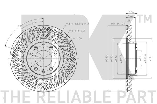 NK 203747 Bremsscheibe