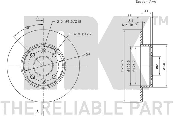 NK 203906 Bremsscheibe