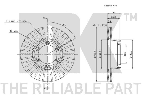 NK 203907 Bremsscheibe