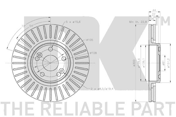 NK 3139100 Bremsscheibe