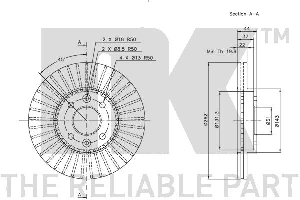 NK 203911 Bremsscheibe