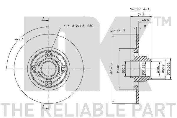 NK 203918 Bremsscheibe