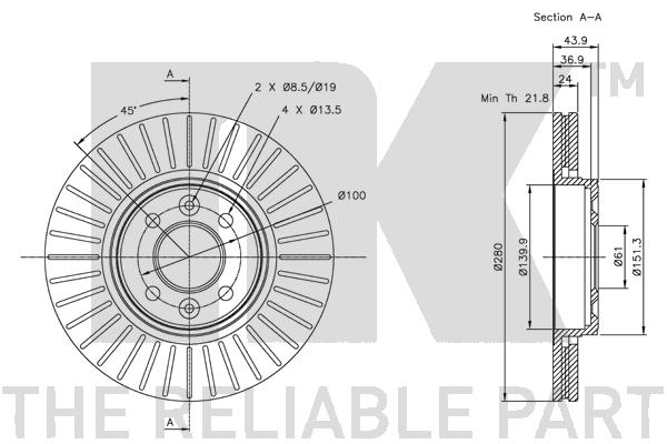 NK 203919 Bremsscheibe