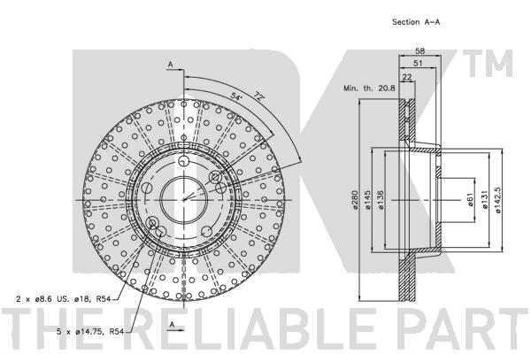NK 203921 Bremsscheibe