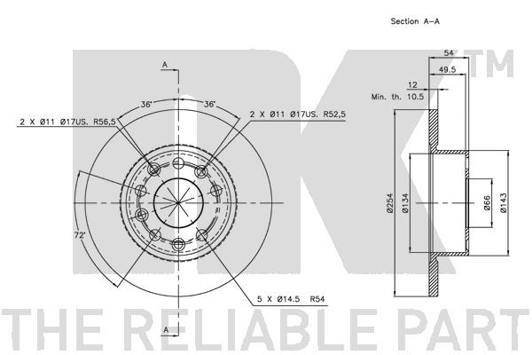 NK 203923 Bremsscheibe