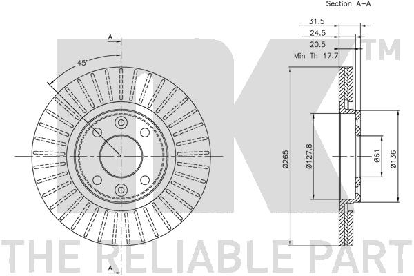 NK 203926 Bremsscheibe