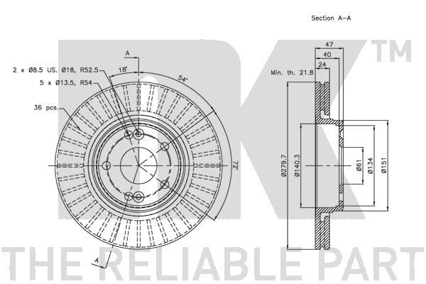 NK 203930 Bremsscheibe