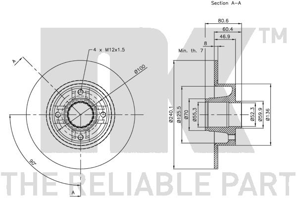 NK 203937 Bremsscheibe
