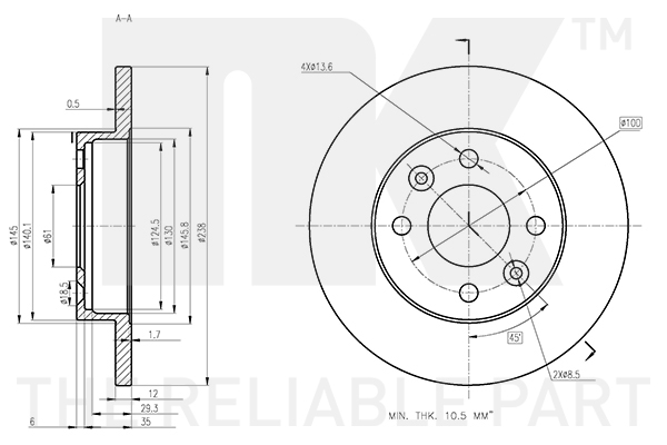 NK 203938 Bremsscheibe